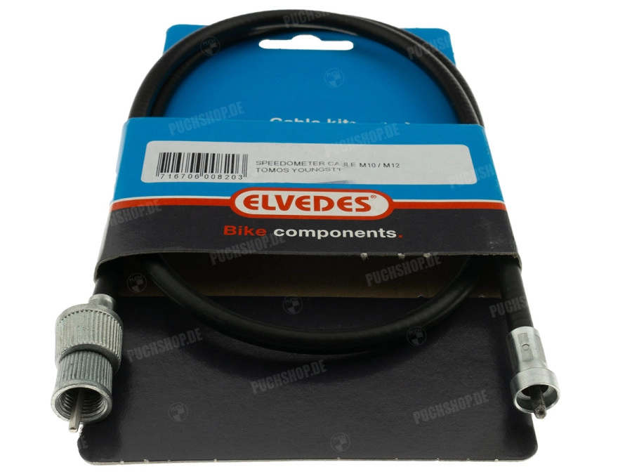 Puch Tachometerkabel 78cm VDO M10 / M12 Schwarz 