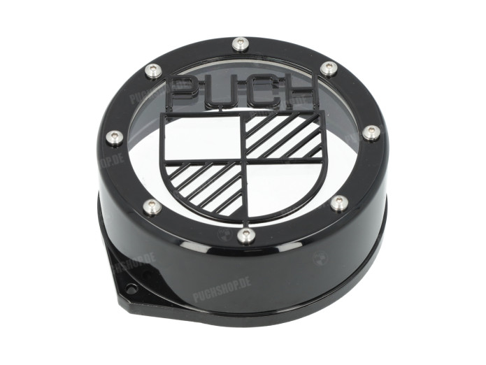 Polraddeckel Puch Maxi E50 / Z50 / ZA50 Edelstahl Schwarz