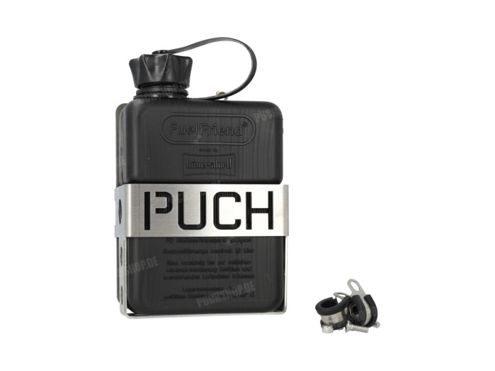 Bagagedrager achterdrager Puch Maxi N / K houder met FuelFriend jerrycan zwart