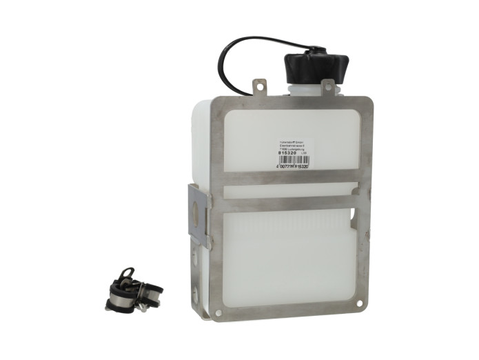 Gepäckträger Heckträger Puch Maxi N / K Halter mit FuelFriend Kanister weiß V2