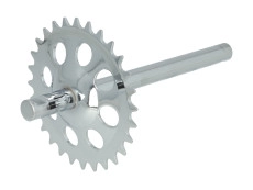 Pedal crank shaft Puch Maxi 230mm 28 teeth stock (longer) Pedal crank shaft Puch Maxi 230mm 28 teeth stock (longer)