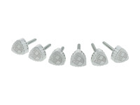 Zijkap bout zilver Puch Maxi S Fast Arrow CNC (set van 6 stuks)