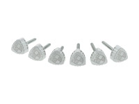 Side cover bolt silver Puch Maxi S Fast Arrow CNC (set of 6-pieces)