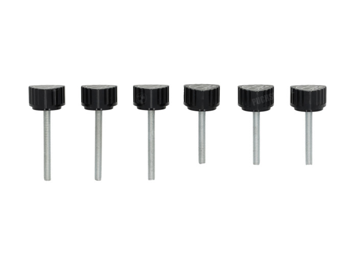 Side cover bolt black Puch Maxi S Fast Arrow CNC (set of 6-pieces)
