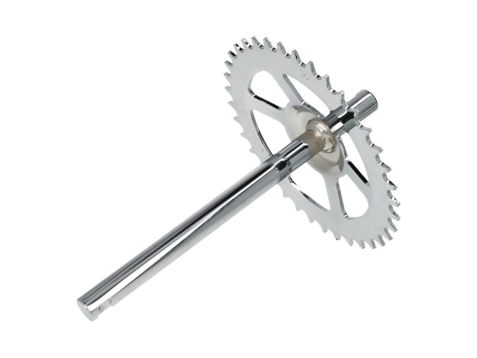 Pedal crank shaft Puch Maxi 230mm 37 teeth stock GPO (old model)