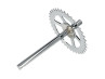 Pedal crank shaft Puch Maxi 230mm 37 teeth stock GPO (old model)