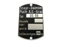 Typeplaatje voor Puch DS50