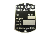 Typetag Puch VS50 metal
