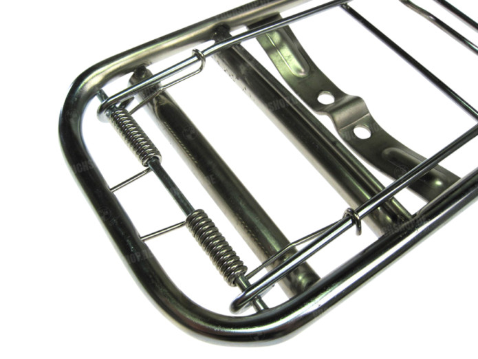 Luggage carrier rear Puch Maxi S chrome with lock holder