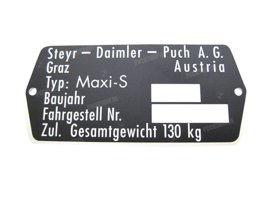 Typetag Puch Maxi S Steyer-Daimler  main