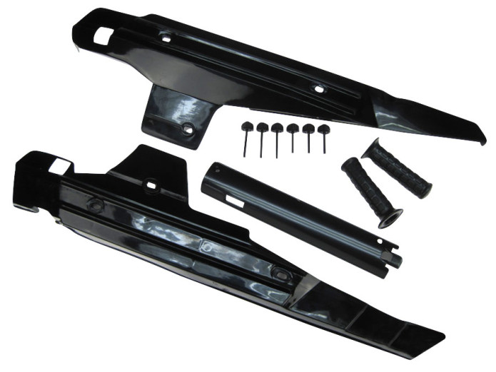 Side cover set Puch Maxi S black package deal