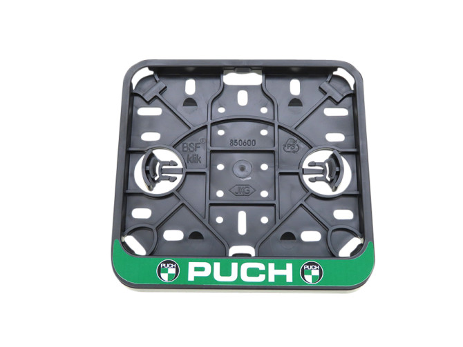 Kentekenplaathouder sticker vierkant Puch logo groen product