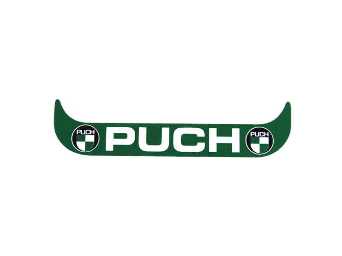 Kentekenplaathouder sticker staand Puch logo groen product