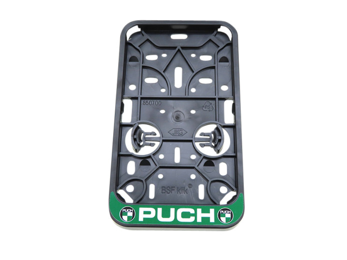 Nummernschildhalter Aufkleber Lang Puch Logo Grün (NUR NL)