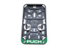 Puch Stickers Licence plate holder-sticker Vertical green JUST NL! Licence plate holder sticker long Puch Logo green (ONLY NL)
