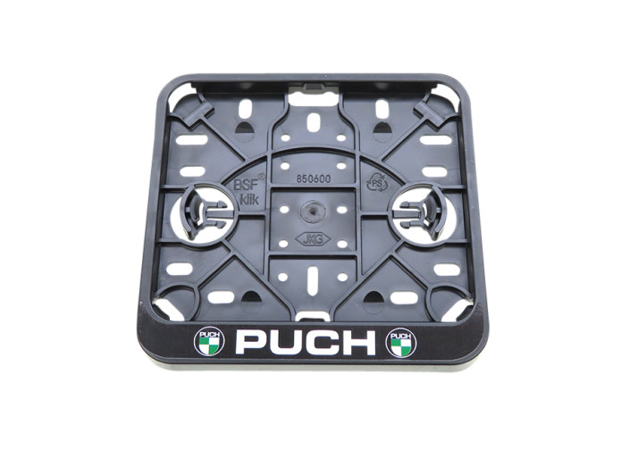 Kentekenplaathouder sticker vierkant Puch logo 