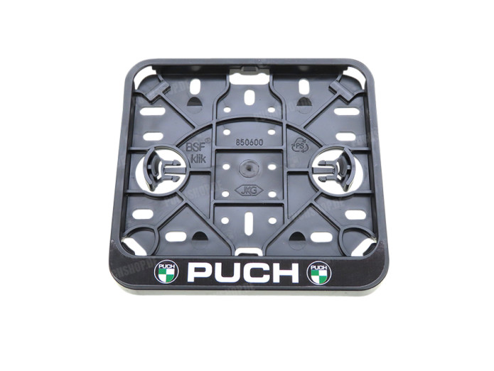 Licence plate holder sticker square Puch logo (ONLY NL)
