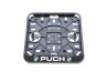 Puch Stickers Licence plate holder-sticker black horizontal JUST NL! Licence plate holder sticker square Puch logo (ONLY NL)
