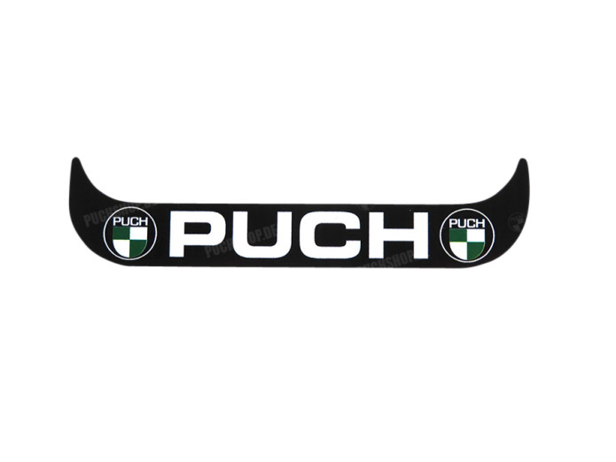 Licence plate holder sticker long Puch Logo black (ONLY NL)