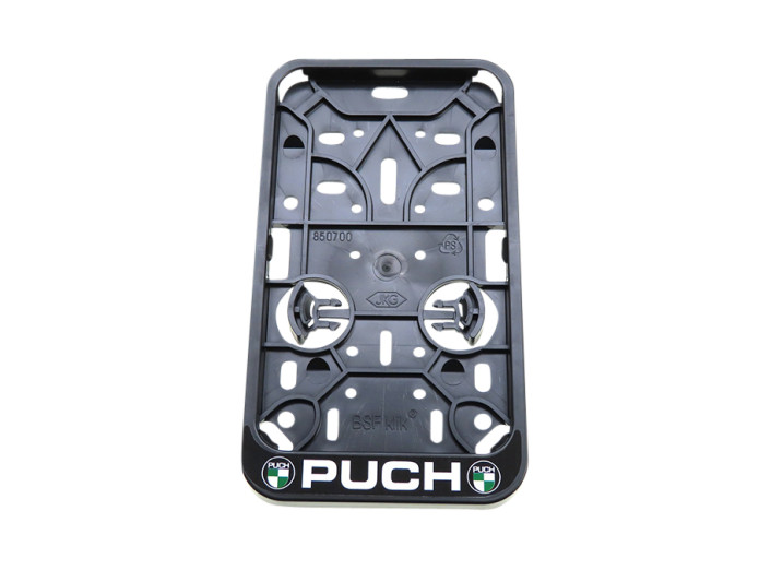 Nummernschildhalter Aufkleber Lang Puch Logo Schwarz (NUR NL)