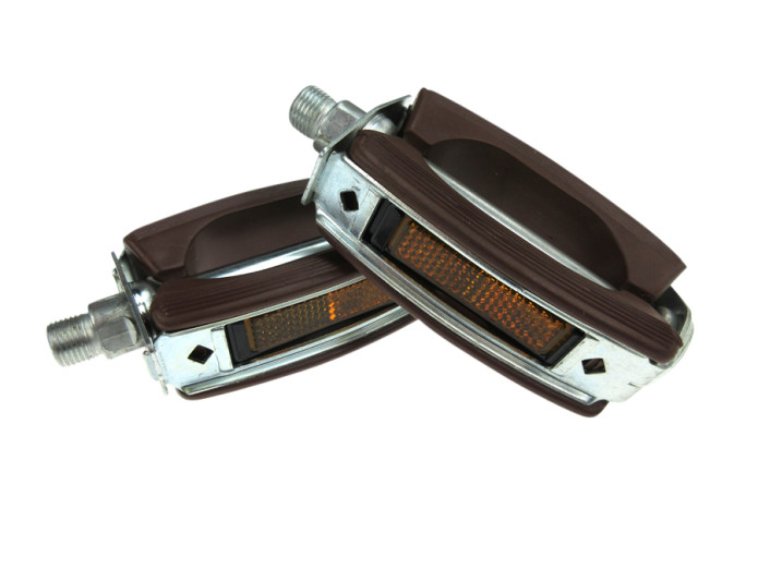 Pedalen Union 689H met reflector bruin origineel