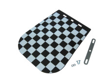 Mudflap universal 21x27cm with black-white checkered 