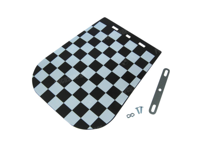 Mudflap universal with black / white checkered  main