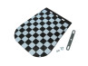 Mudflap universal 21x27 with black-white checkered  2