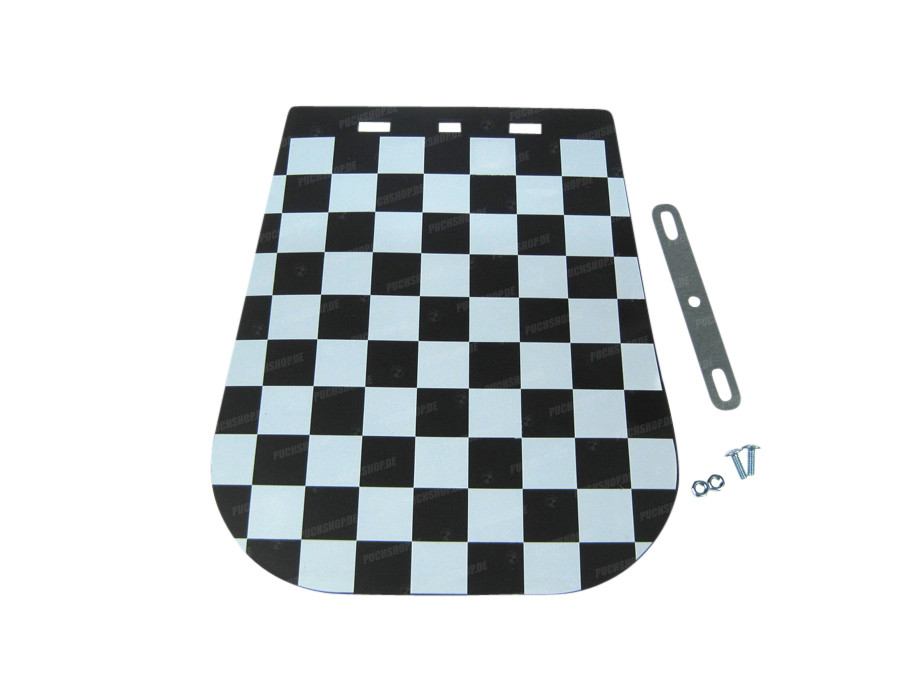 Mudflap universal 21x27 with black-white checkered  product