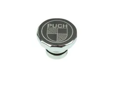 Fuel cap 30mm Puch Maxi as original with logo aluminium 