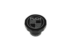 Fuel cap 30mm aluminium as original with logo Puch Maxi black anodised