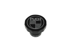 Fuel cap 30mm Puch Maxi as original with logo aluminium black anodised