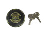 Fuel cap baionet lock 30mm with lock chrome thumb extra