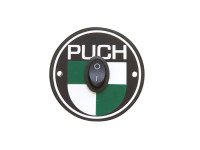 Air filter hole cover with Puch logo and switch