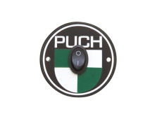 Air filter hole cover with Puch logo and switch