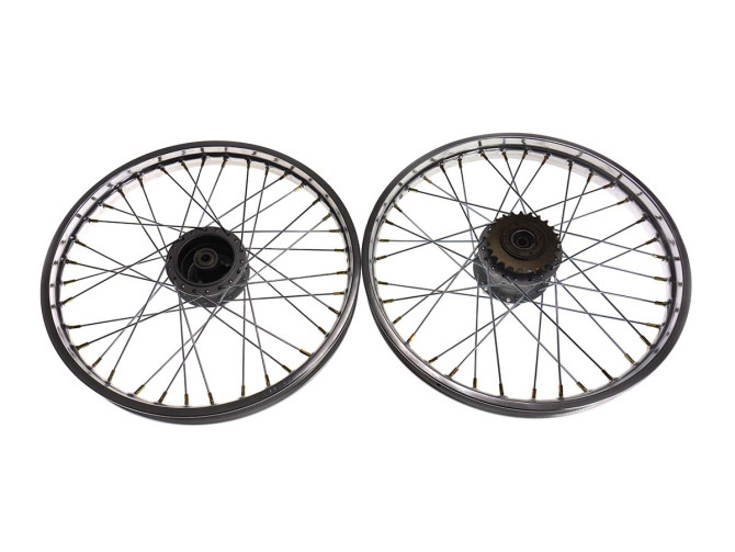 17 inch spoke wheel 17x1.40 chrome set Puch Maxi S / N import quality product