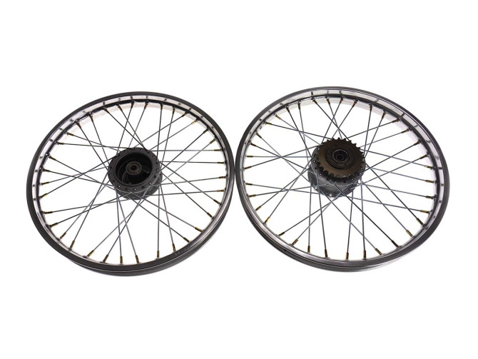 17 inch spaakwiel 17x1.40 chroom set Puch Maxi S / N import kwaliteit product