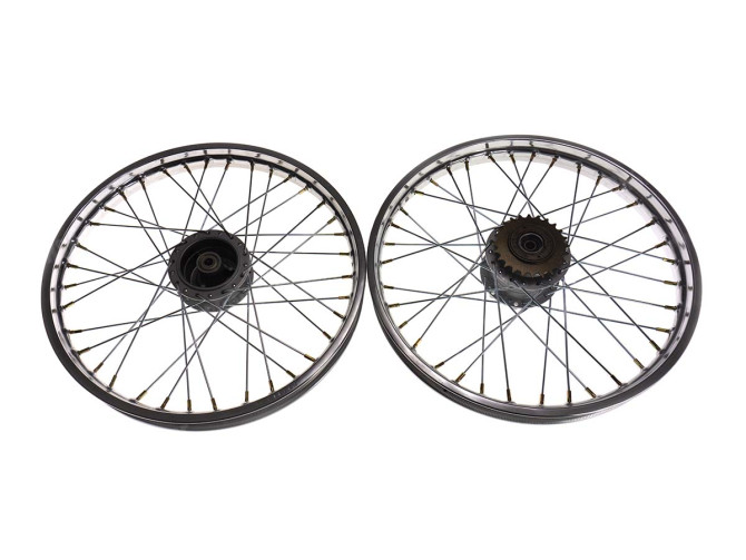 17 inch spoke wheel 17x1.40 chrome set Puch Maxi S / N import quality main