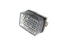 Taillight small model Ulo black LED 6V with diamond pattern and brake light thumb extra