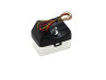 Achterlicht klein model Ulo zwart LED 6V met ruitpatroon en remlicht thumb extra