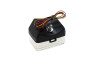 Taillight small model Ulo black LED 6V with diamond pattern and brake light thumb extra