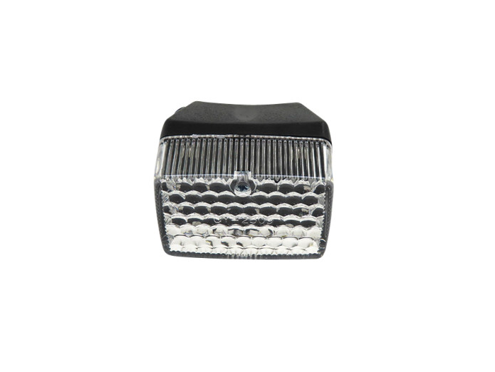 Achterlicht klein model Ulo zwart LED 6V ruitpatroon rem