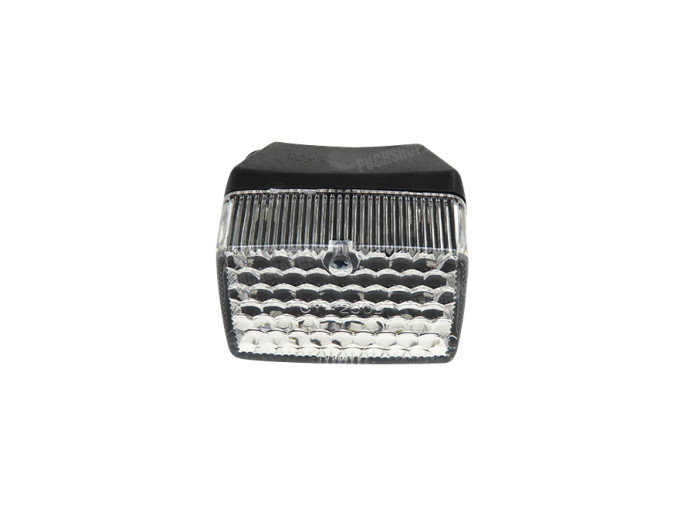 Achterlicht klein model Ulo zwart LED 6V ruitpatroon rem