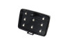 Taillight small model Ulo black LED 6V with diamond pattern and brake light thumb extra