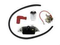 Breaker point ignition set EFFE with Champion PR05M spark plug cover 