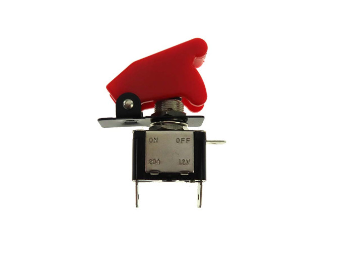 Toggle switch / flightswitch (on/off) 12mm with safety cap product
