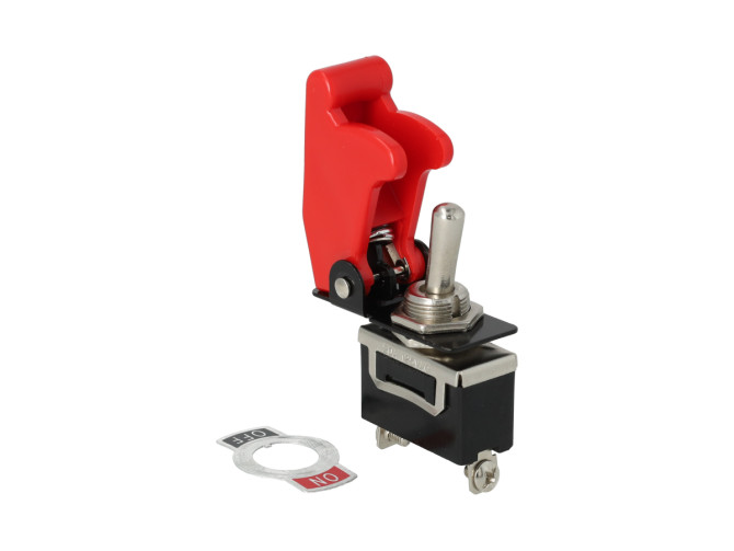 Kippschalter / Flightswitch on/off 12mm mit Sicherheitskappe product