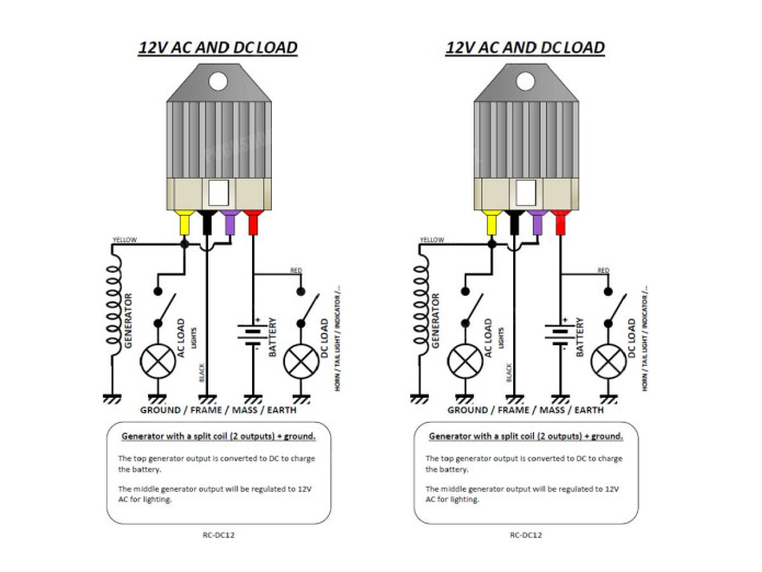 Ignition HPI 210 (2-Ten) voltage regulator with built-in rectifier