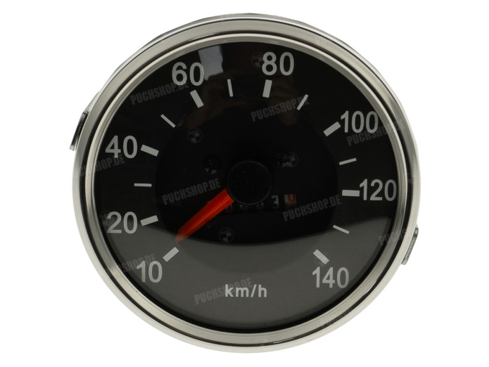 Speedometer kilometer chrome 140 km/h Puch Monza large clock