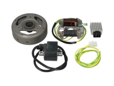 Ontsteking model Bosch linksdraaiend 6V 33W elektronisch CDI met vliegwiel en spanningsregelaar NTS